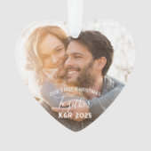 Neulich vermählt unser erstes Weihnachtsfest zusam Ornament (Vorderseite)