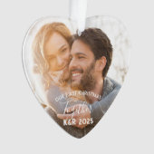 Neulich vermählt unser erstes Weihnachtsfest zusam Ornament (Vorderseite)