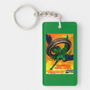 Neumaticos königliche Schnur Vintages PosterEurop Schlüsselanhänger