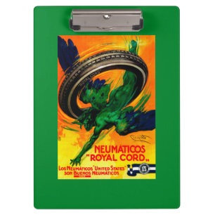 Neumaticos königliche Schnur Vintages PosterEurope Klemmbrett