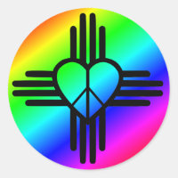 Neumexiko Regenbogen Zia mit friedlichem Herzen
