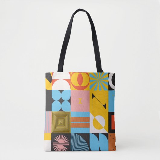 Neumodern Abstrakt: Geometrisches Jazz Tasche (Vorderseite)