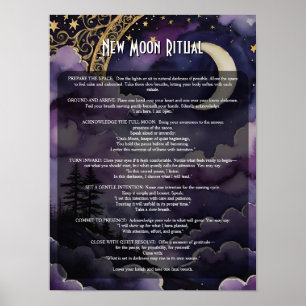 Neumond-Ritual Paganisches Gebetbuch der Schatten Poster