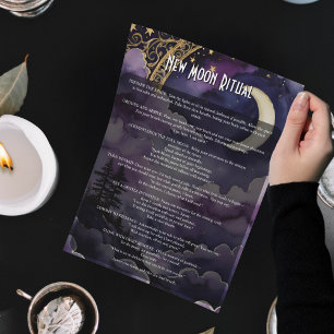Neumond-Ritual Paganisches Gebetbuch der Schatten Poster