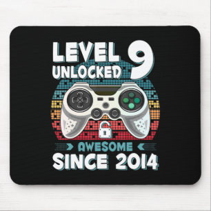 Neun 9 Jahre alter Geburtstag Sohn Junge Spaß Game Mousepad