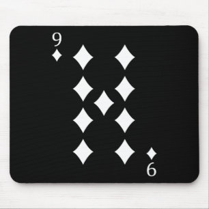 Neun (9) Karo-Poker-Karte Mousepad