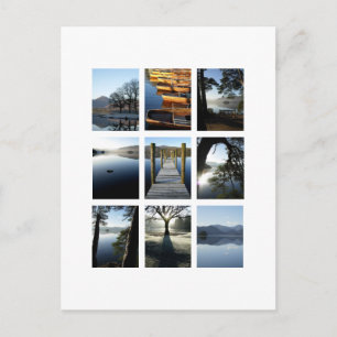 Neun Ansichten von Derwentwater - Lake District, V Postkarte