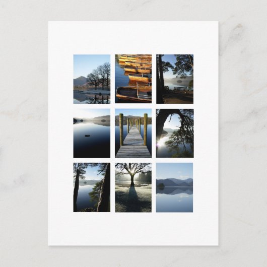 Neun Ansichten von Derwentwater - Lake District, V Postkarte (Vorderseite)