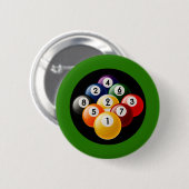 NEUN BALL-BILLARD-GESTELL BUTTON (Vorne & Hinten)