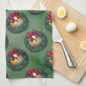 Neun Ball im Krautmuster auf Grün Geschirrtuch (Viertel Falte)