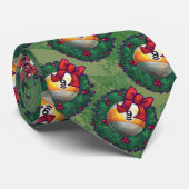 Neun Ball im Krautmuster auf Grün Krawatte (Gerollt)