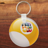 NEUN BALL RACK BILLIARD BALL SCHLÜSSELANHÄNGER (Vorderseite)