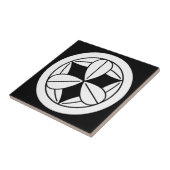 Neun Bambus-Blätter im Kreis Fliese (Seite)