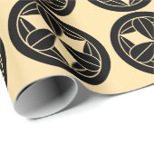 Neun Bambus-Blätter im Kreis Geschenkpapier (Rolleneckpunkt)