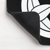 Neun Bambus-Blätter im Kreis Mousepad (Ecke)