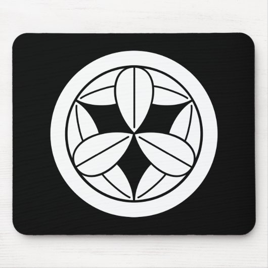 Neun Bambus-Blätter im Kreis Mousepad (Vorne)