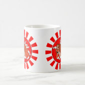 Neun banden roten Fox an (Kitsune) Kaffeetasse (Mittel)