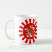 Neun banden roten Fox an (Kitsune) Kaffeetasse (Links)