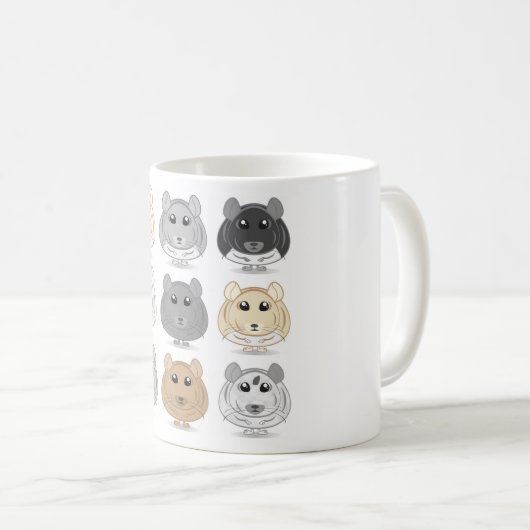 Neun Chinchilla-Entwurfs-Tasse Kaffeetasse (VorderseiteRechts)