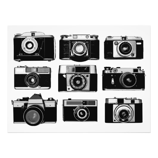 NEUN CLASSIC BLACK & WHITE 35 mm FOTO FILMKAMERAS (Vorne)