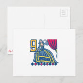 Neun Damen tanzen Feiertagspostkarte (Vorne/Hinten)