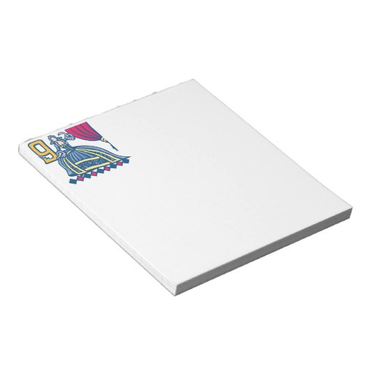 Neun Damen tanzen Notizblock (angewinkelt)