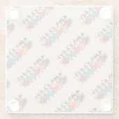 Neun Damen tanzen Stencil Retro Stil 1 Glasuntersetzer (Rückseite)