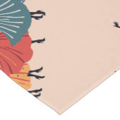 Neun Damen tanzen Stencil Retro Stil 1 Kurzer Tischläufer (Ecke)