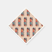 Neun Damen tanzen Stencil Retro Stil 1 Serviette (Ecke)