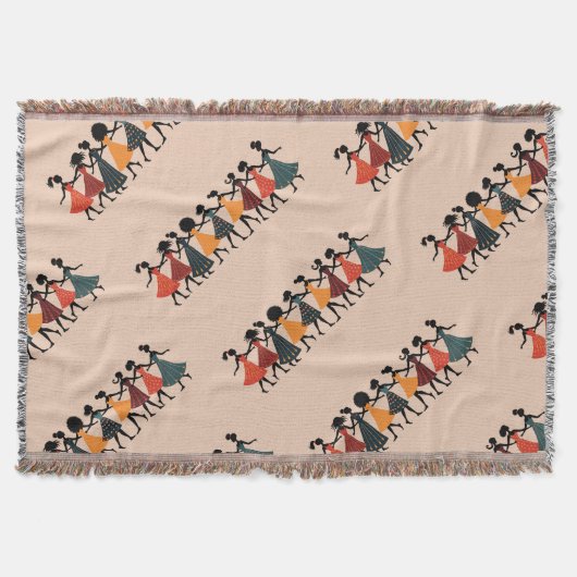 Neun Damen tanzen Stencil Retro Stil 4 Decke (Vorderseite)