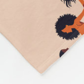 Neun Damen tanzen Stencil Retro Style 3 Fleecedecke (Ecke)