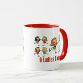 Neun Damen tanzen Tasse (VorderseiteRechts)