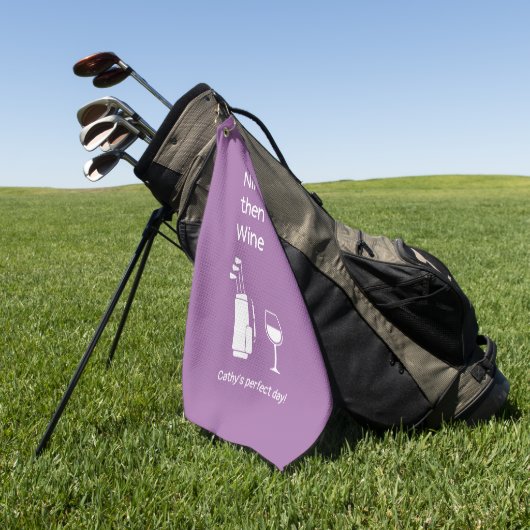 Neun dann Wein Golfhandtuch (Gras)