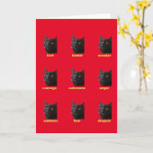 Neun Emotionen meines Cat Vector Karte (Gelbe Blume)