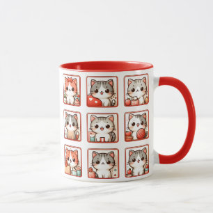 Neun Feline Emotions Tasse