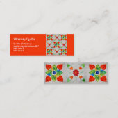 Neun Flecken-Herz-Steppdecke Mini Visitenkarte (Vorne/Hinten)