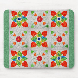 Neun Flecken-Herz-Steppdecke Mousepad
