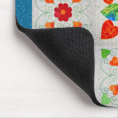 Neun Flecken-Herz-Steppdecke Mousepad (Ecke)