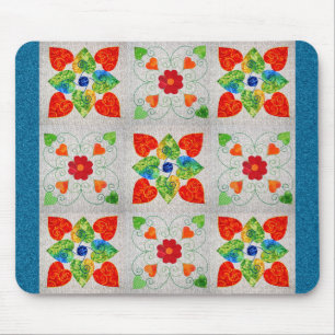 Neun Flecken-Herz-Steppdecke Mousepad