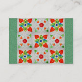 Neun Flecken-Herz-Steppdecke Visitenkarte (Rückseite)