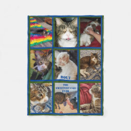 Neun Foto Blue Green Border Per Keepake Fleecedecke