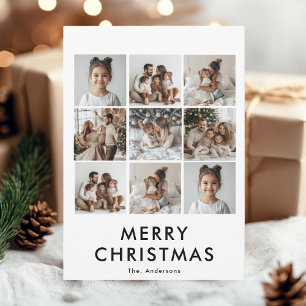 Neun Foto Frohe Weihnachtskarte Individueller Ur Einladung