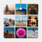 Neun Foto Picture Collage anpassbar Keramikornament (Rückseite)