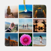 Neun Foto Picture Collage anpassbar Keramikornament (Vorderseite)