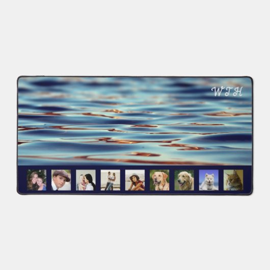 Neun Foto Wasserbild Mit Monogramm Schreibtischunterlage (Vorderseite)