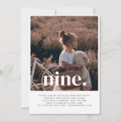 Neun Fotos Einladung zum ersten Geburtstag (Vorderseite)