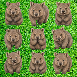neun frechste australische Wombats Aufkleber