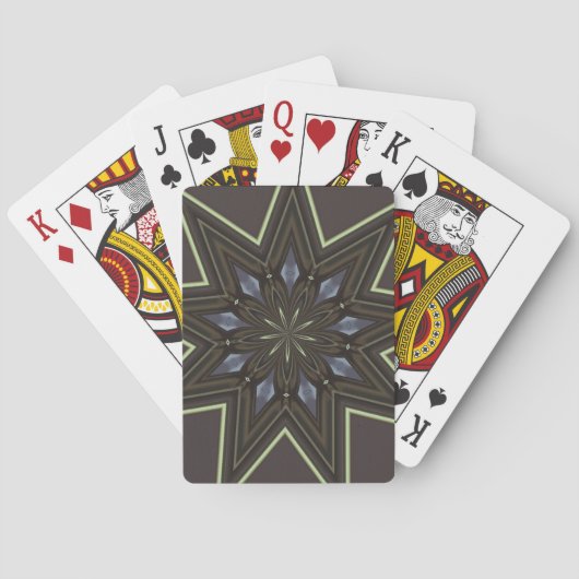 Neun gezeigter Stern Spielkarten (Rückseite)