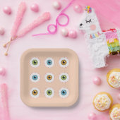 Neun Halloween Eyes farbenfrohe Augenbrauen Hallow Pappteller (Party)