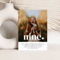 Neun Herzinfarkt Foto Erster Geburtstag Einladung